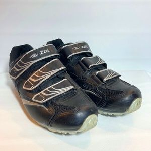 Zol Trail MTB Mountain Bike Indoor Cycling Shoes sz 42 Black and silver